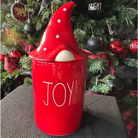 Joy candle by Rae Dunn with gnome, topper, and gorgeous glossy sugar cookie scnt - Picture 1 of 2
